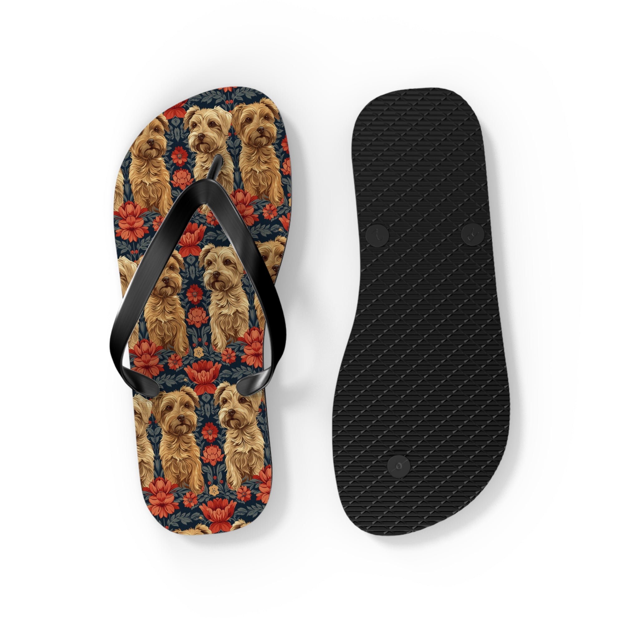 Yorkie Charm Twins Flip Flops