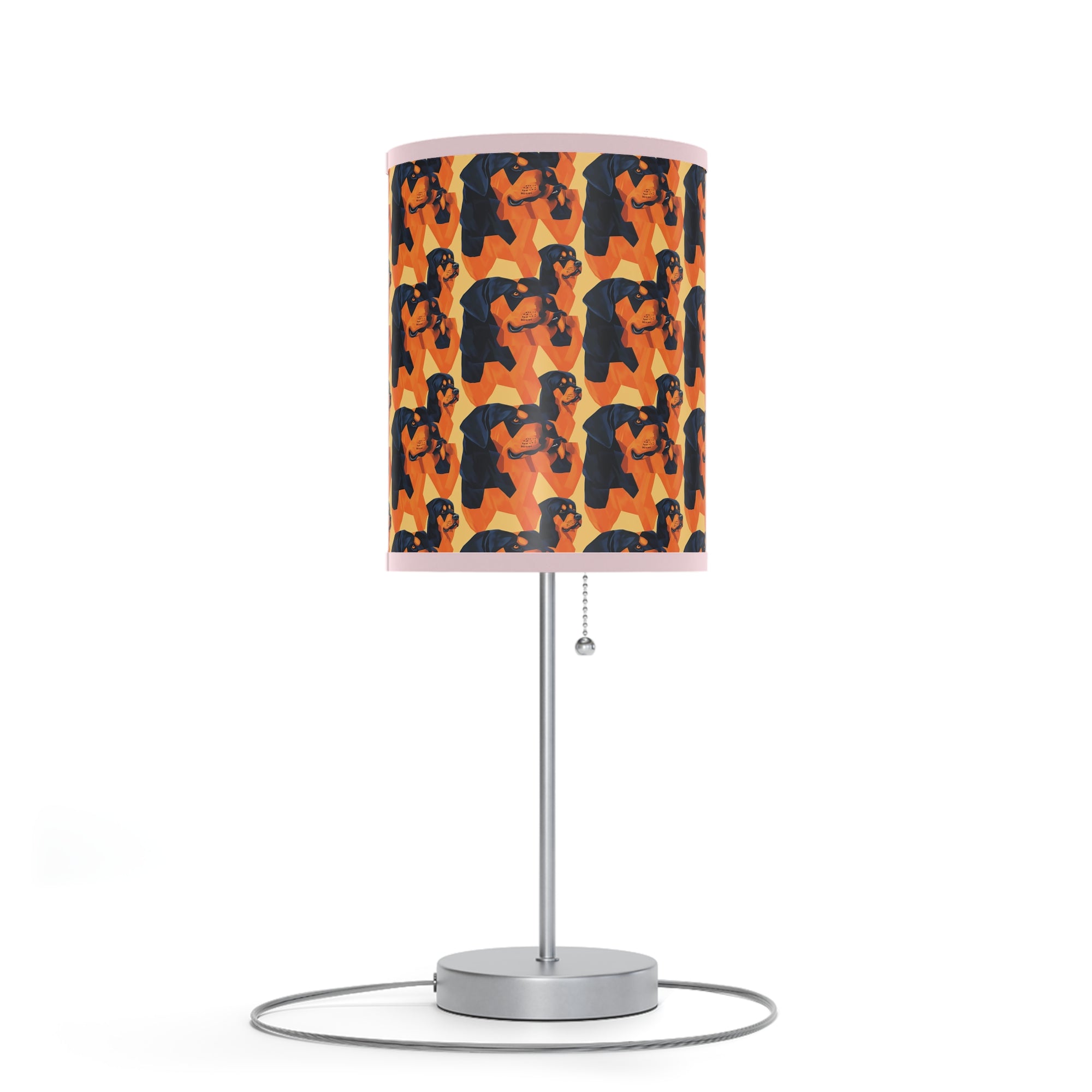 Rottweiler Chic Pawsitivity Lamp on a Stand