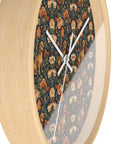 Dazzling Dachsund Blossoms & Foliage Wall Clock