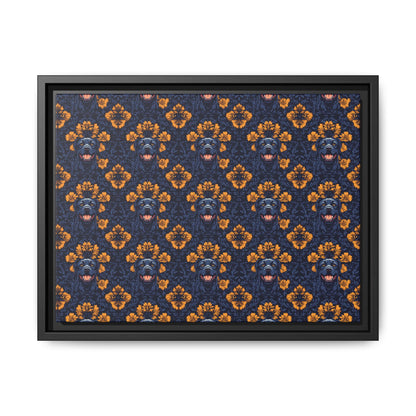 Royal Rottweiler Regalia Matte Canvas, Framed