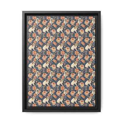 Blooming Bulldog Beauty Matte Canvas, Framed