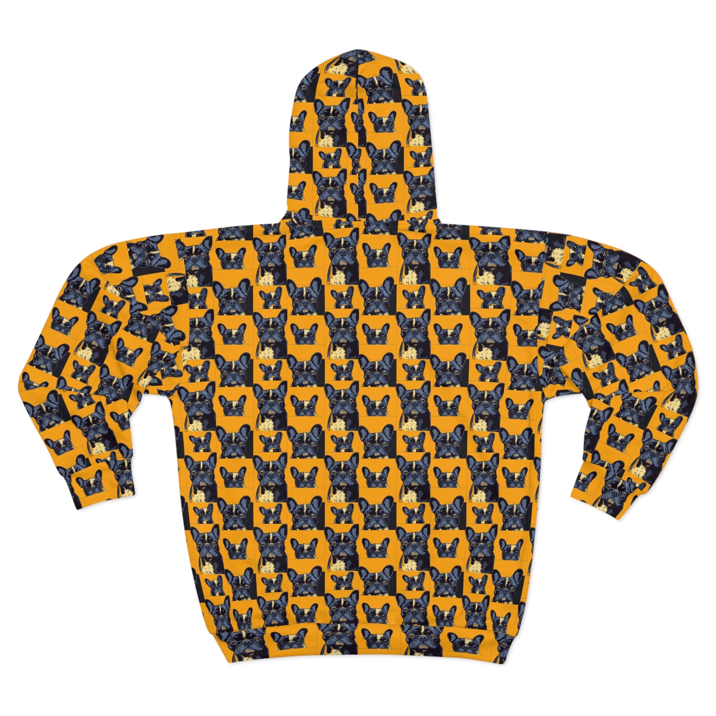 Frenchie Pawsitively Pawsome Peek-a-Boo Perfection Unisex Zip Hoodie