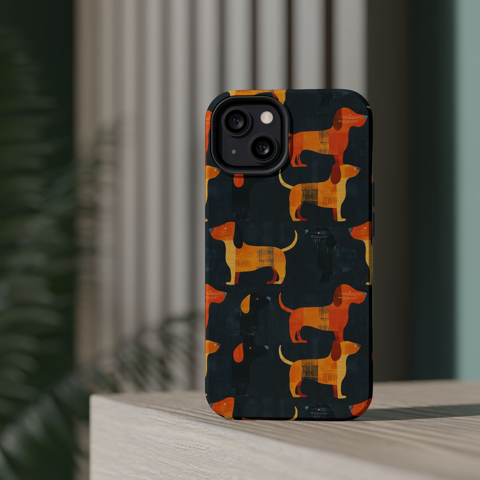 Dapper Dachshund Noir Glow Magnetic Tough Cases