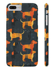 Dapper Dachshund Noir Glow Slim Phone Cases