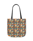 Corgi Carnival Couture Canvas Tote Bag