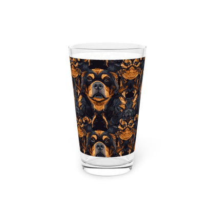 Modern Rottweiler Royalty Pint Glass