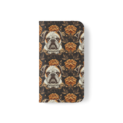 Bloomingly Bulldogistic Bouquet Flip Cases