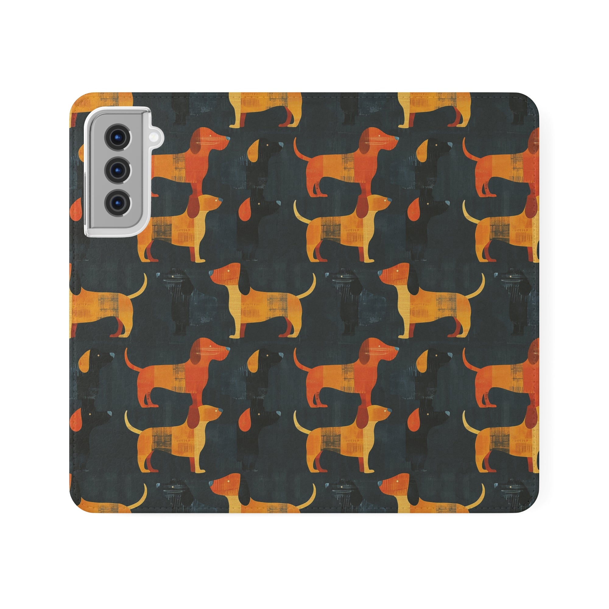 Dapper Dachshund Noir Glow Flip Cases