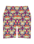 Glitchy Bulldog Blitz High Waisted Yoga Shorts