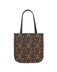 Dapper Dachshund Embroidery Elegance Canvas Tote Bag