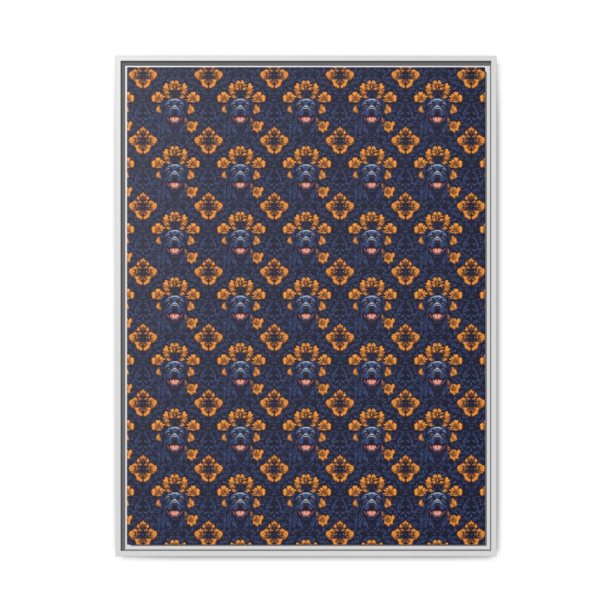 Royal Rottweiler Regalia Matte Canvas, Framed