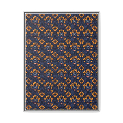 Royal Rottweiler Regalia Matte Canvas, Framed