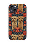 Yorkie Charm Twins Slim Phone Cases