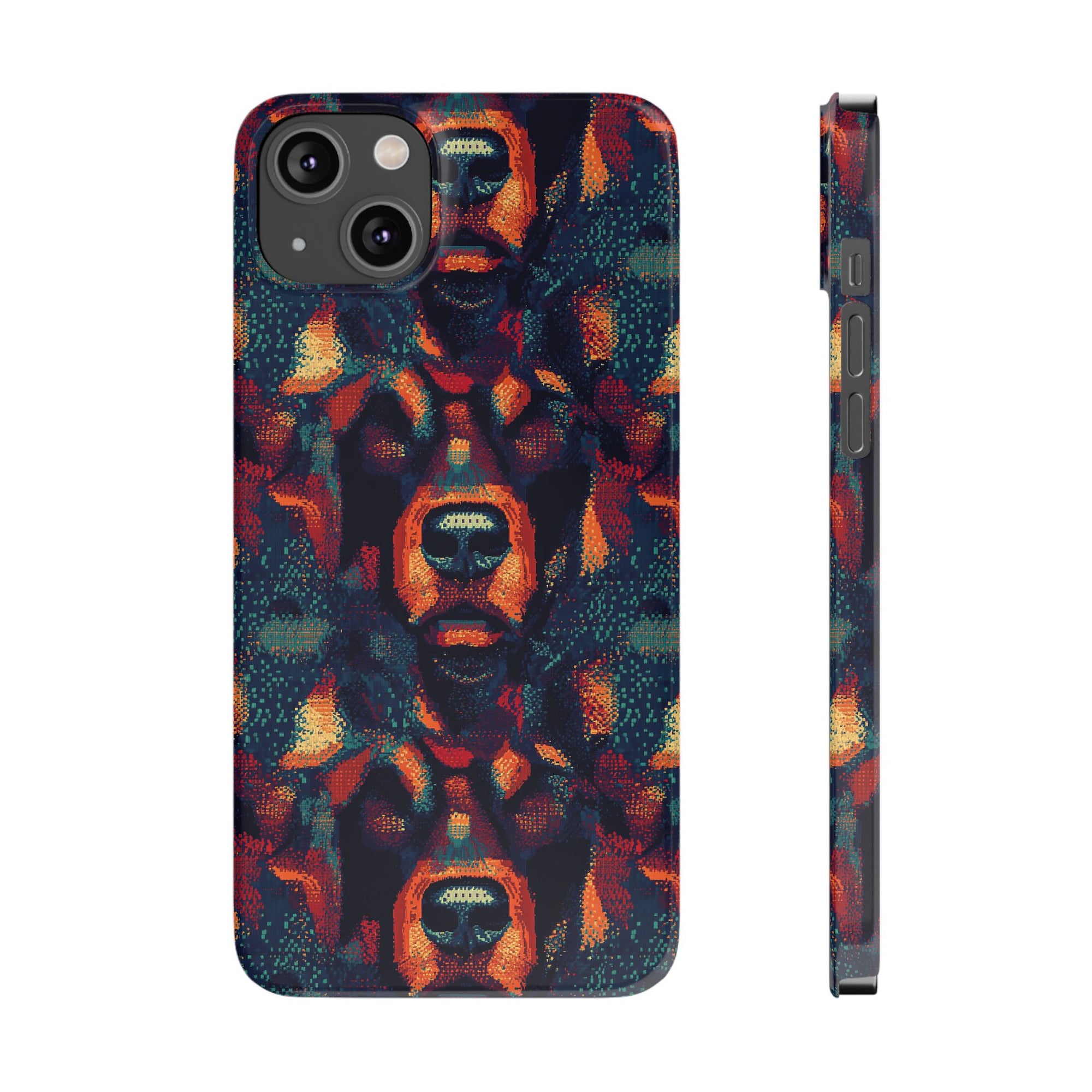 Rustic Rottie Charm Slim Phone Cases