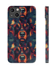 Rustic Rottie Charm Slim Phone Cases