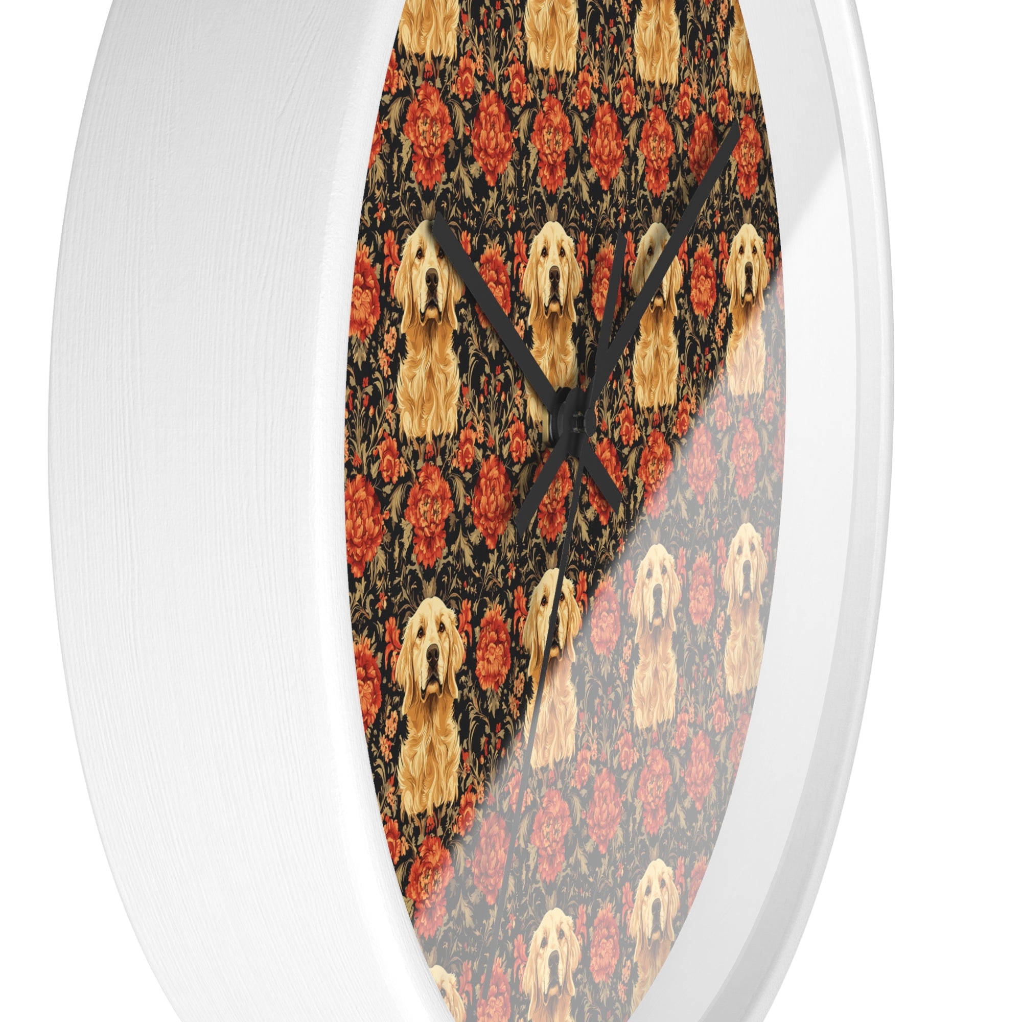 Golden Pawsatronic Tapestry Wall Clock