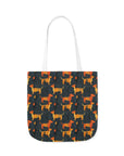 Dapper Dachshund Noir Glow Canvas Tote Bag