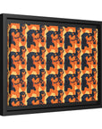 Rottweiler Chic Pawsitivity Matte Canvas, Framed