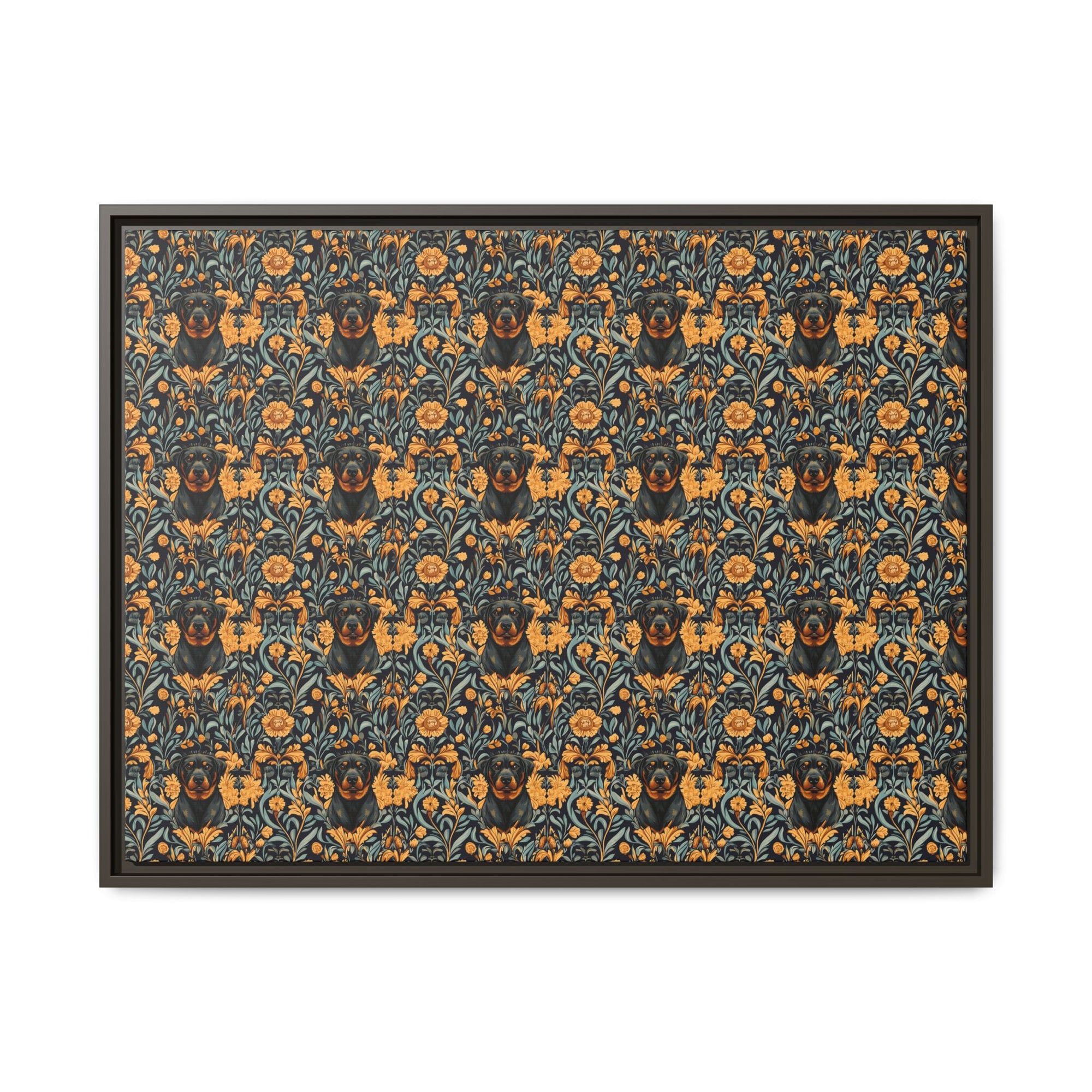 Ruffle Rottie Glamourific Matte Canvas, Framed