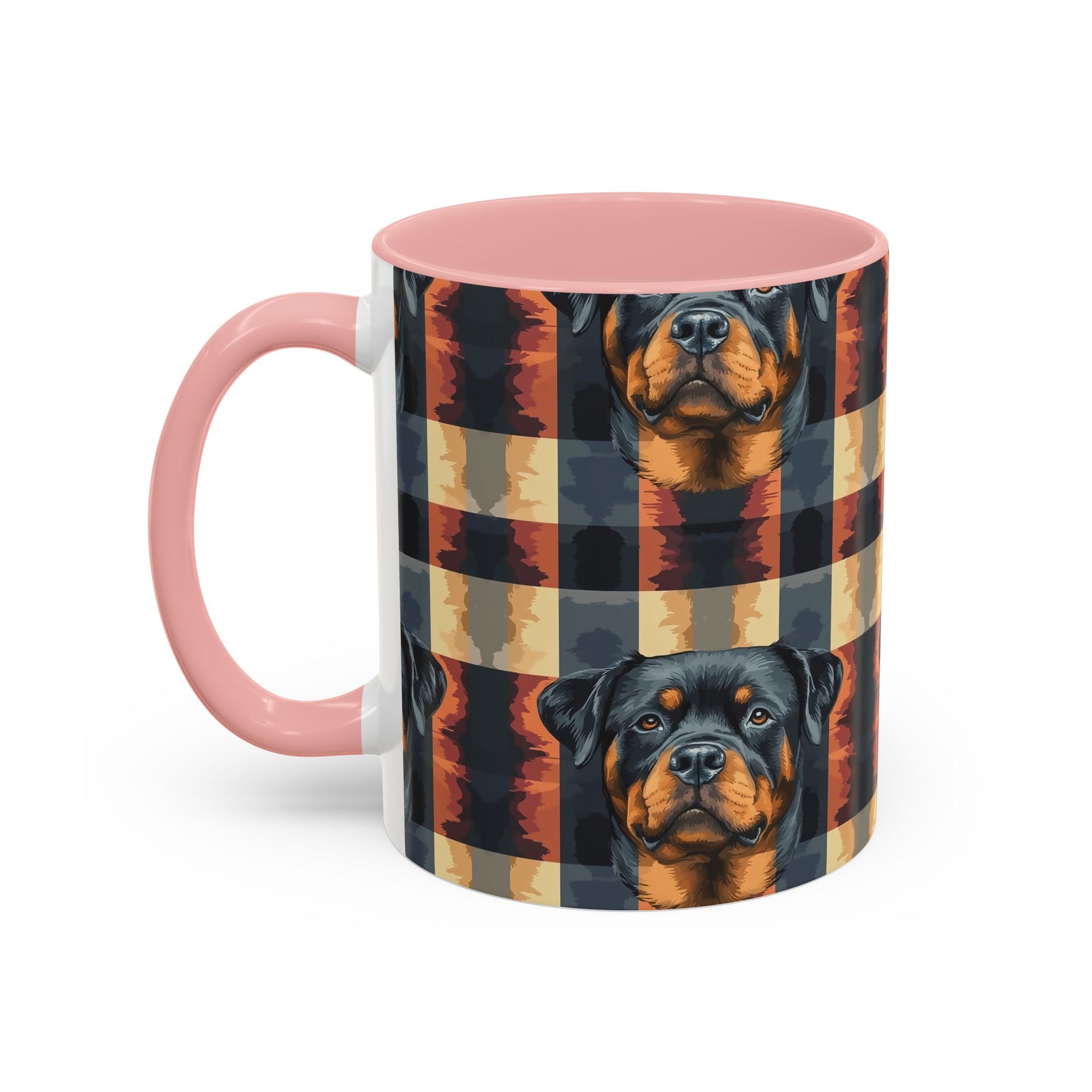 Pawsome Rottweiler Royalty Plaid Accent Coffee Mug