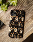 Nighttime Corgi Glow Stride Slim Phone Cases