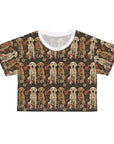 Blossoming Labradors Bouquet Crop Tee