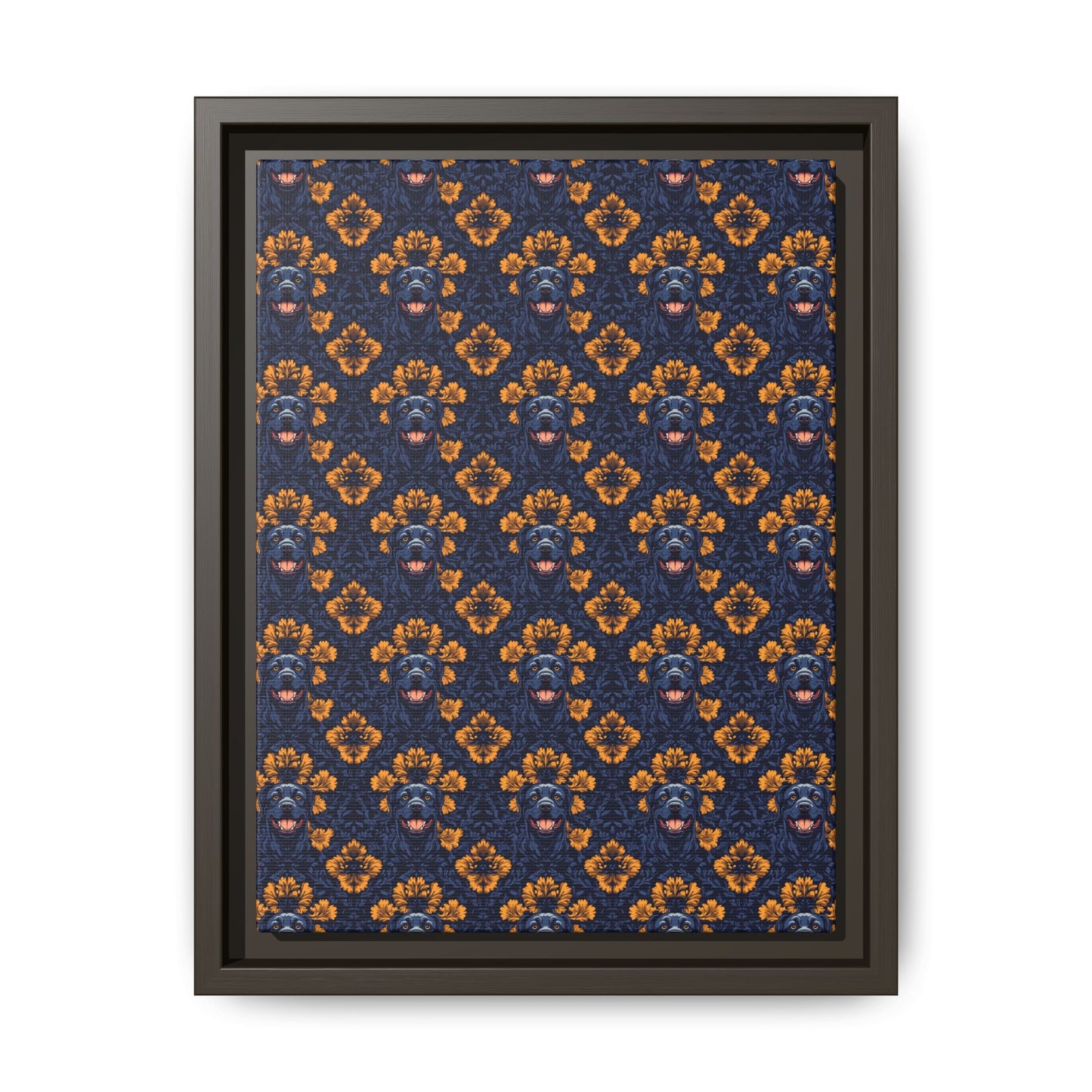 Royal Rottweiler Regalia Matte Canvas, Framed