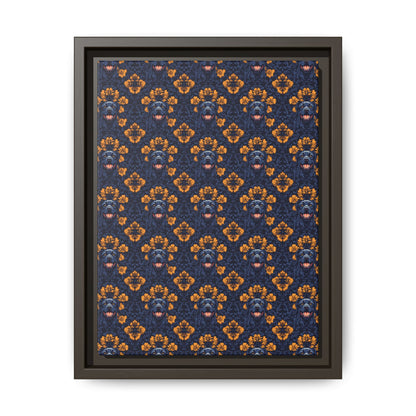 Royal Rottweiler Regalia Matte Canvas, Framed