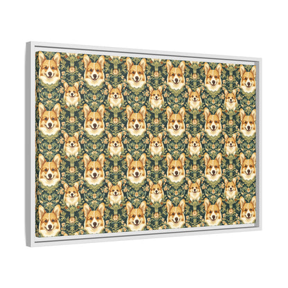 Corgi Charmz Matte Canvas, Framed