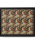 Beagle Blossoms Matte Canvas, Framed