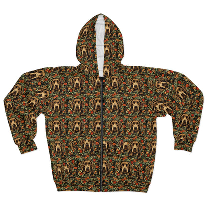 Labrador Lush Pooch Tapestry Unisex Zip Hoodie