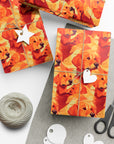 Golden Glamour Paws Gift Wrap Papers