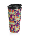 Glitchy Bulldog Blitz Stainless Steel Travel Mug