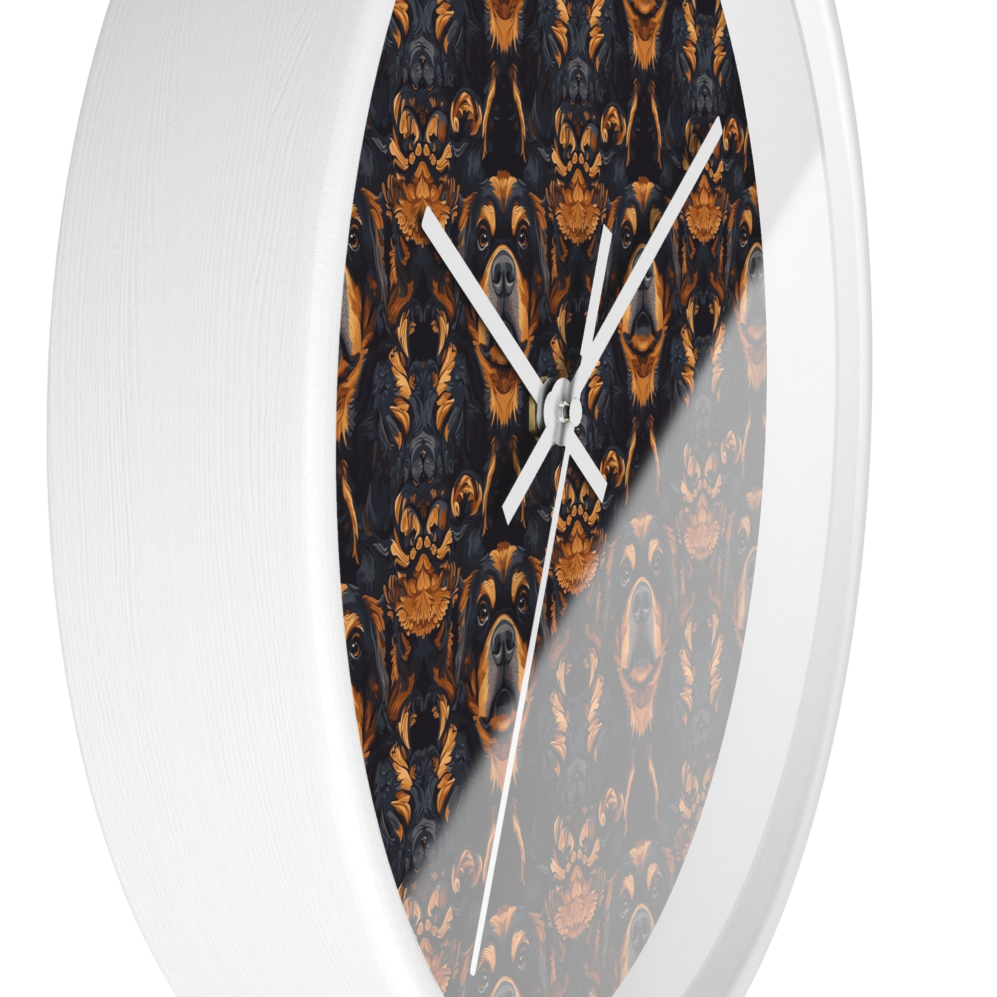 Modern Rottweiler Royalty Wall Clock