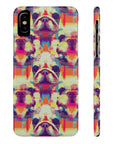 Glitchy Bulldog Blitz Slim Phone Cases