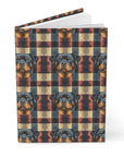 Pawsome Rottweiler Royalty Plaid Hardcover Journal Matte