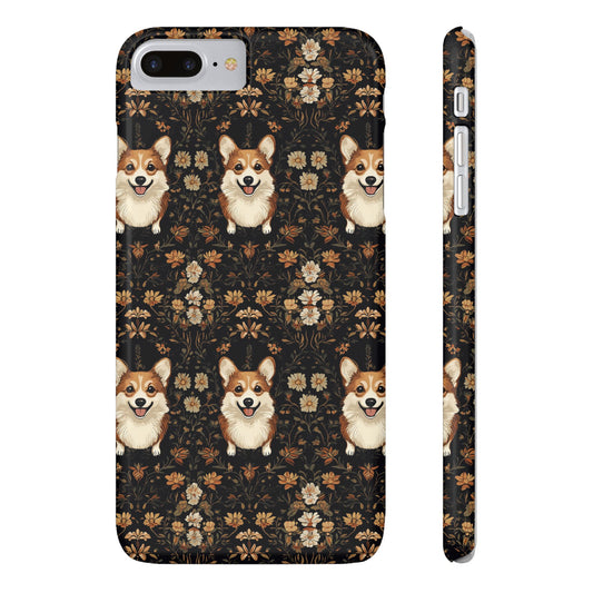 Nighttime Corgi Glow Stride Slim Phone Cases