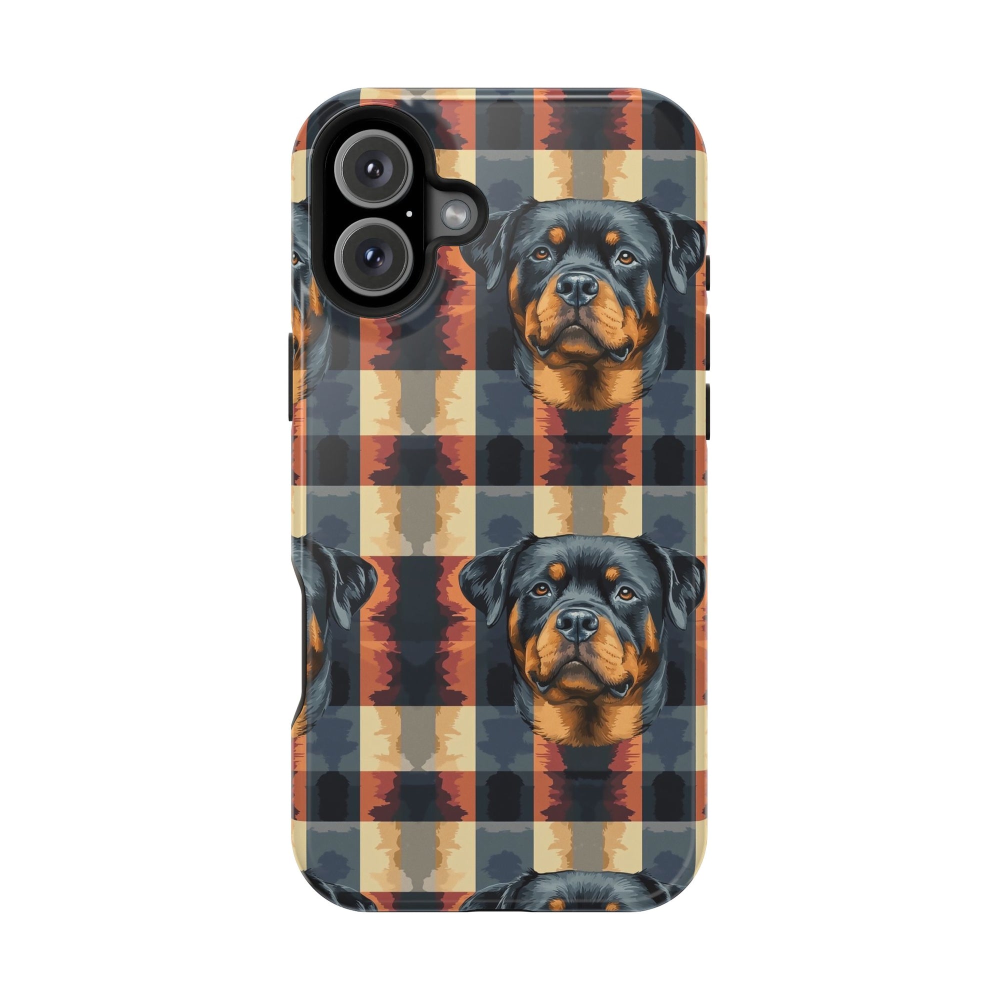 Pawsome Rottweiler Royalty Plaid Magnetic Tough Cases