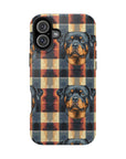 Pawsome Rottweiler Royalty Plaid Magnetic Tough Cases