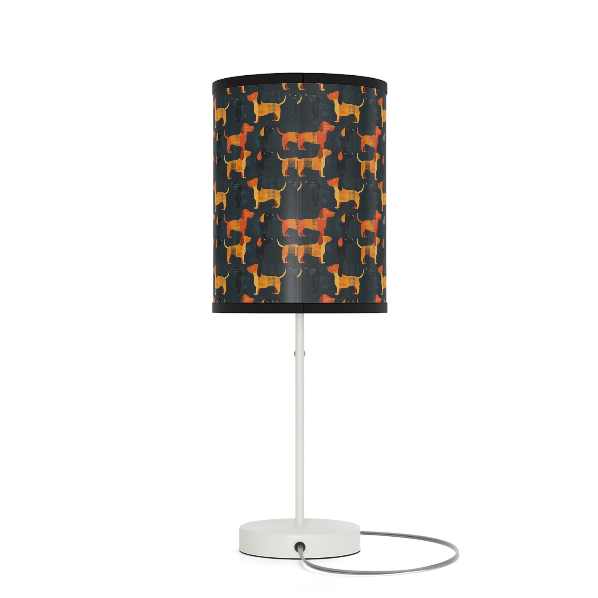 Dapper Dachshund Noir Glow Lamp on a Stand