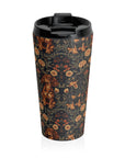 Dapper Dachshund Embroidery Elegance Stainless Steel Travel Mug