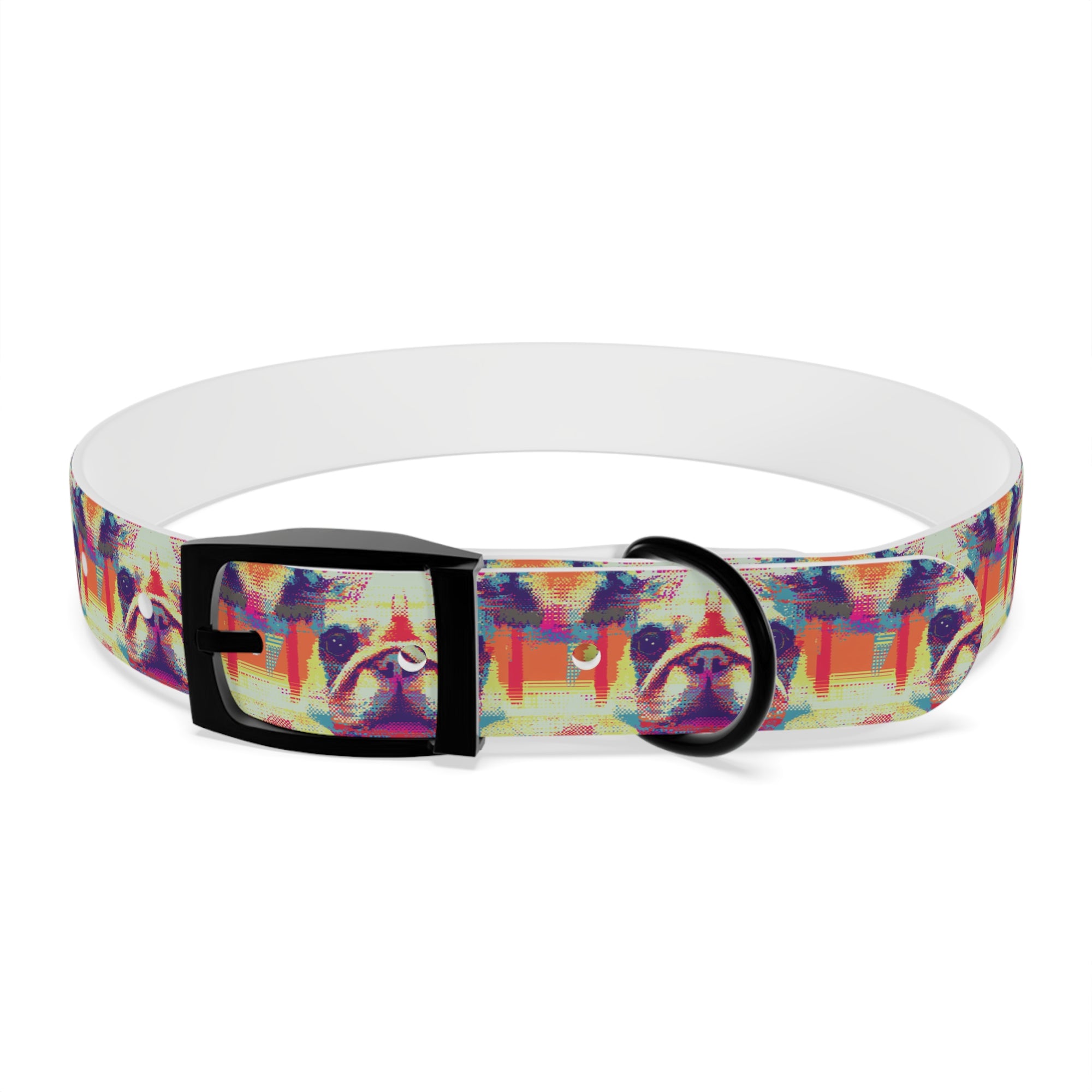 Glitchy Bulldog Blitz Dog Collar