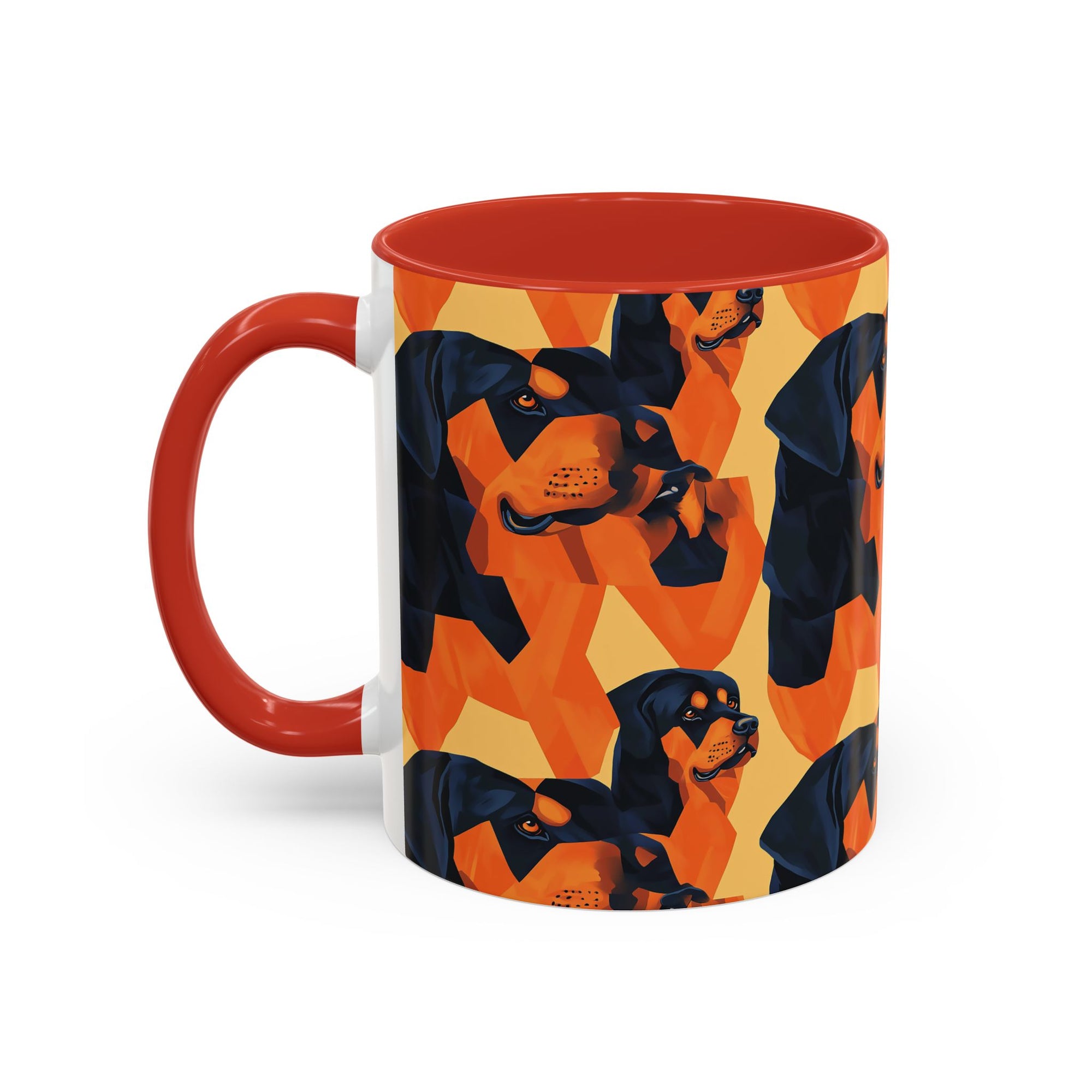 Rottweiler Chic Pawsitivity Accent Coffee Mug