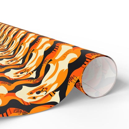 Golden Woof Abstract Glamour Wrapping Paper