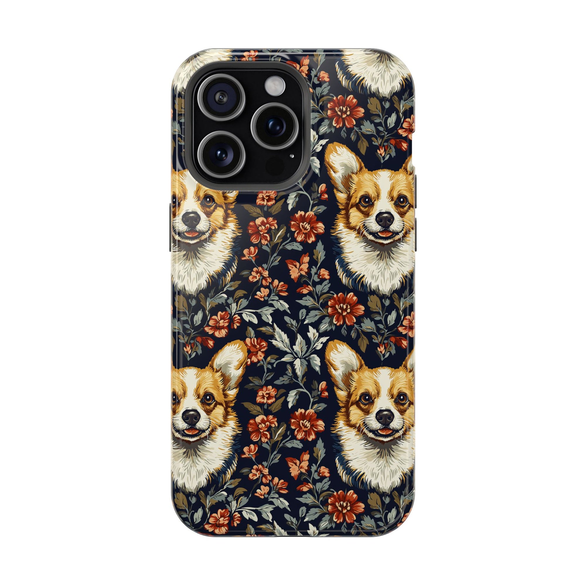 Floofy Corgi Blossom Blast Magnetic Tough Cases