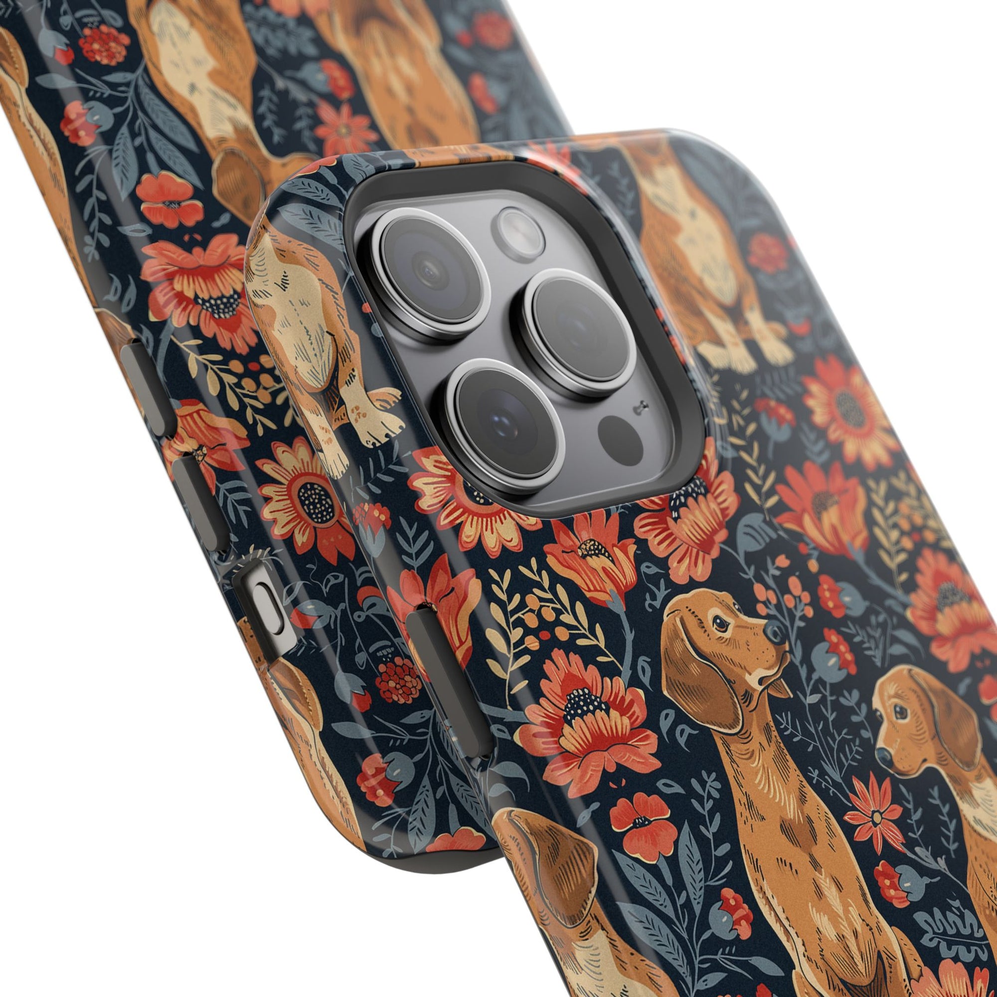 Floral Pawsome Dachsund Delight Magnetic Tough Cases