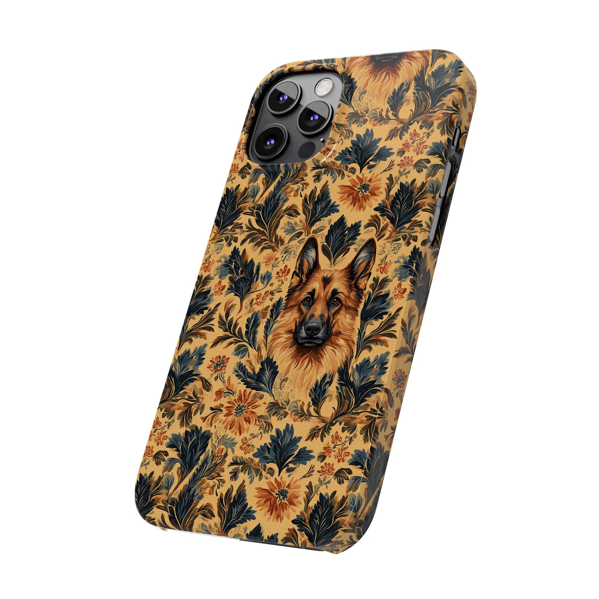 Autumnal German Shepherd Glamour Slim Phone Cases