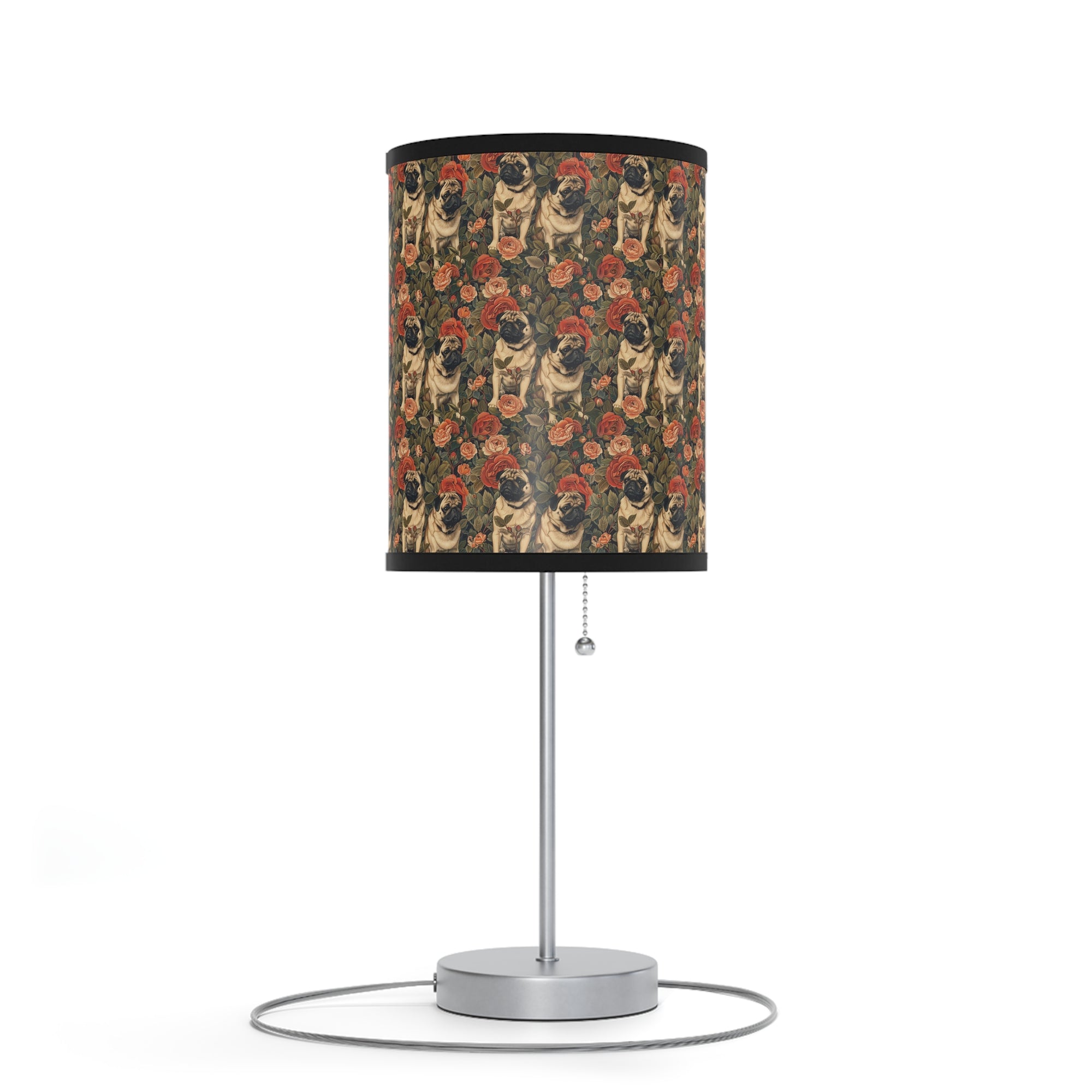 Blooming Pug Paradise Lamp on a Stand