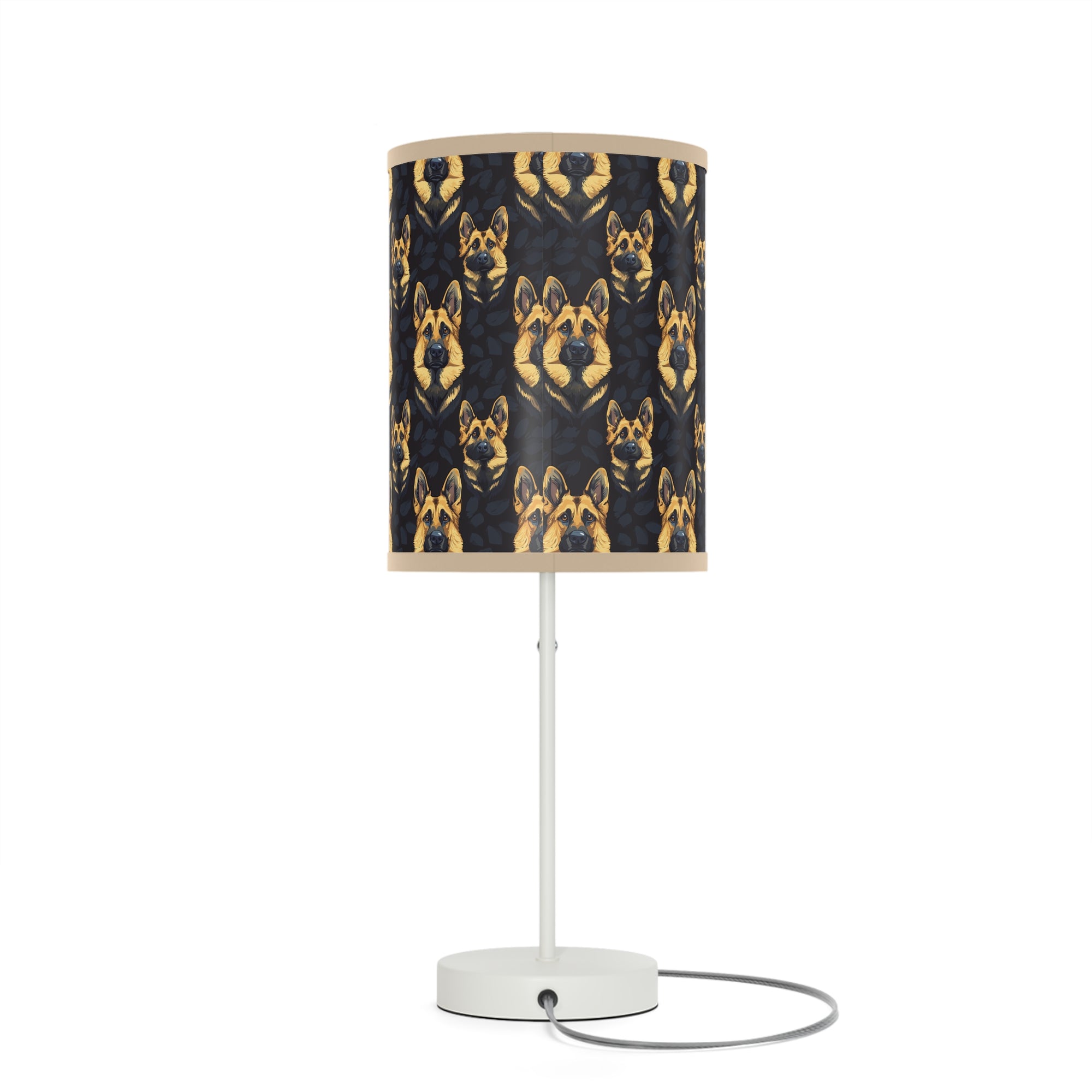 Majestic Hound Couture: German Shepherd LuxeBlend Lamp on a Stand