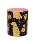 Golden Paws Floral Frenchie Accent Coffee Mug